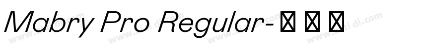 Mabry Pro Regular字体转换